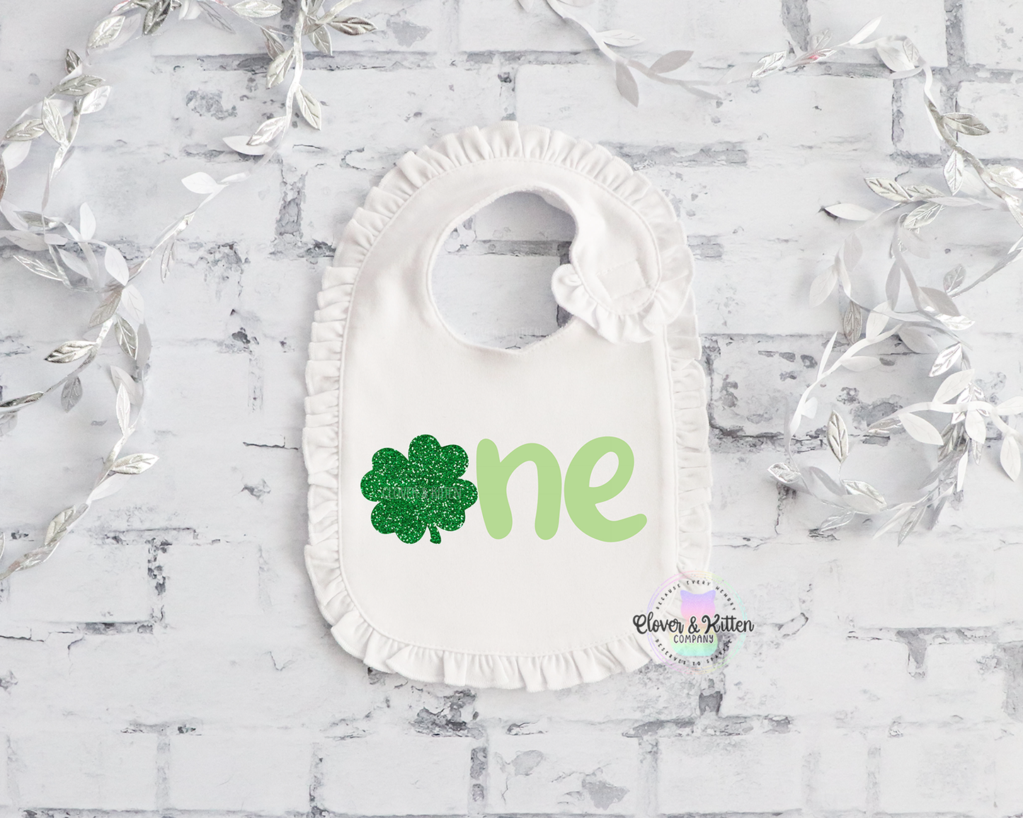St. Patrick's First Birthday Bib