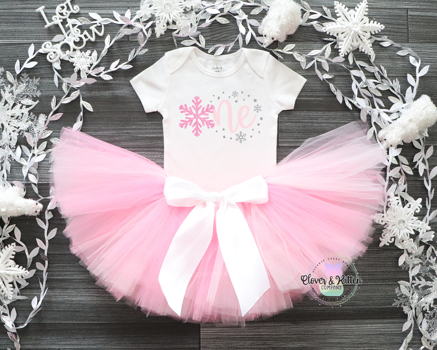 Winter Snowflake First Birthday Outfit
