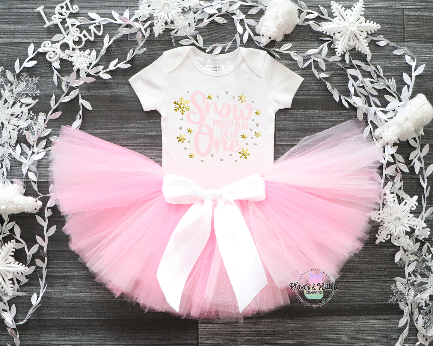 Snow Much Fun To Be One Outfit, Winter First Birthday Outfit, Snowflake Birthday, Pink Gold