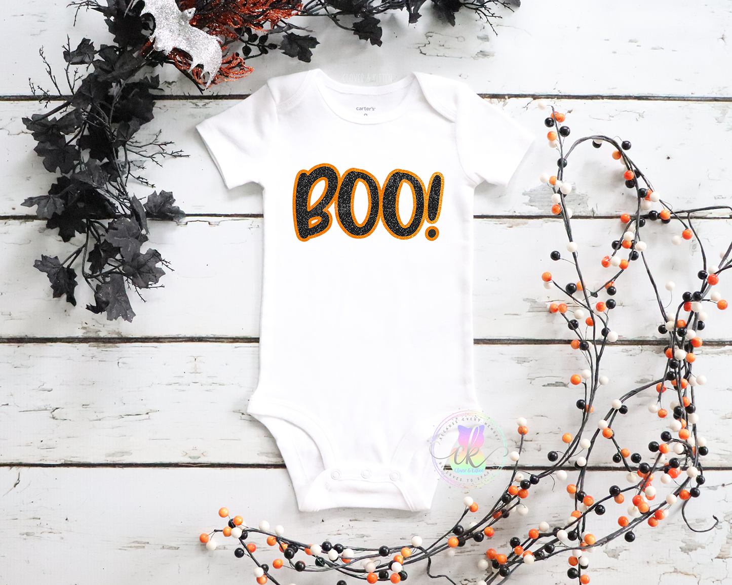 Halloween Bodysuit, Halloween Outfit, BOO Outfit