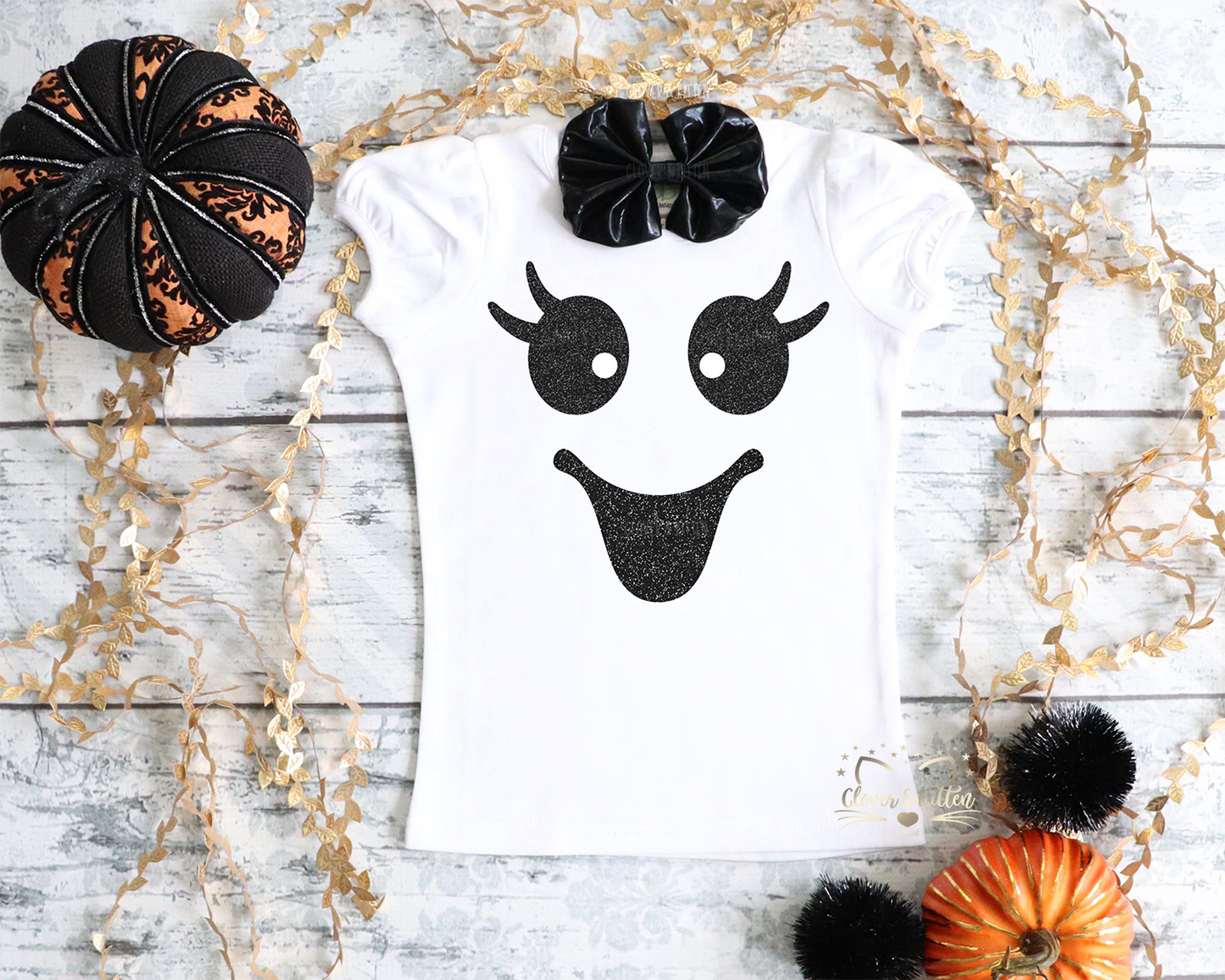 Girls Halloween Ghost Costume, Girls Ghost Shirt