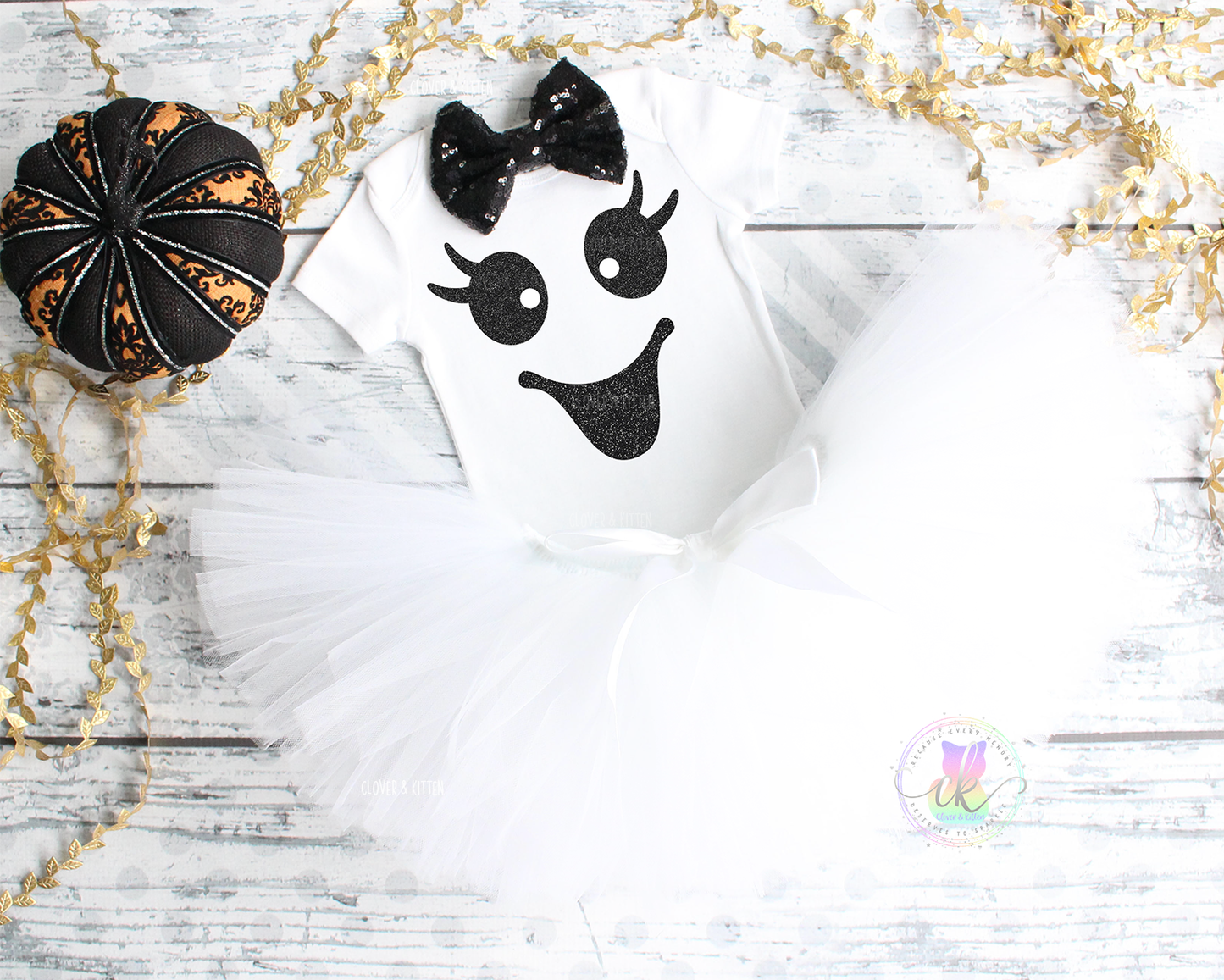 Girls Ghost Costume, Girls Halloween Costume