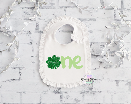 St. Patrick's First Birthday Bib