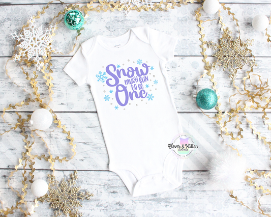 Snow Much Fun To Be One First Birthday Outfit