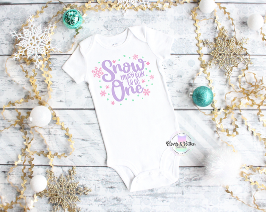 Snow Much Fun To Be One First Birthday Outfit