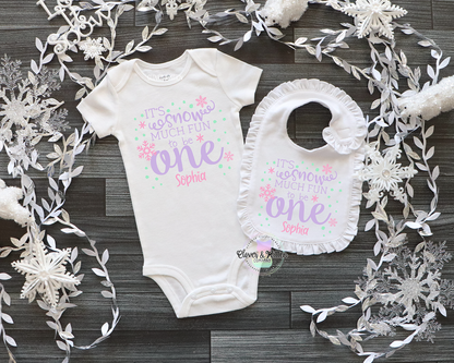 Snow Much Fun To Be One Outfit, Winter First Birthday, Snowflake Birthday, Baby Girl 1st Birthday