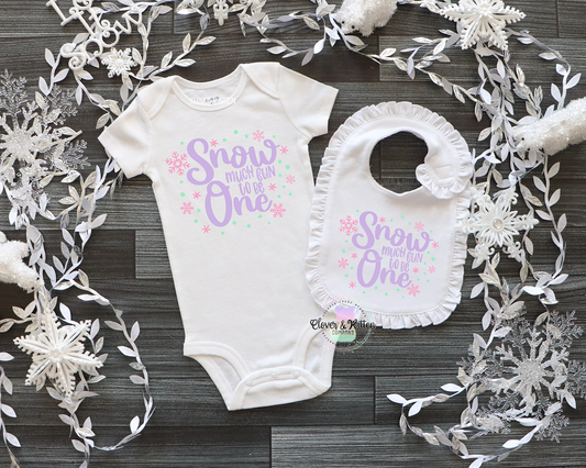 Snow Much Fun To Be One Outfit, Winter First Birthday, Snowflake Birthday, Baby Girl 1st Birthday