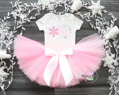 Winter Snowflake First Birthday Outfit