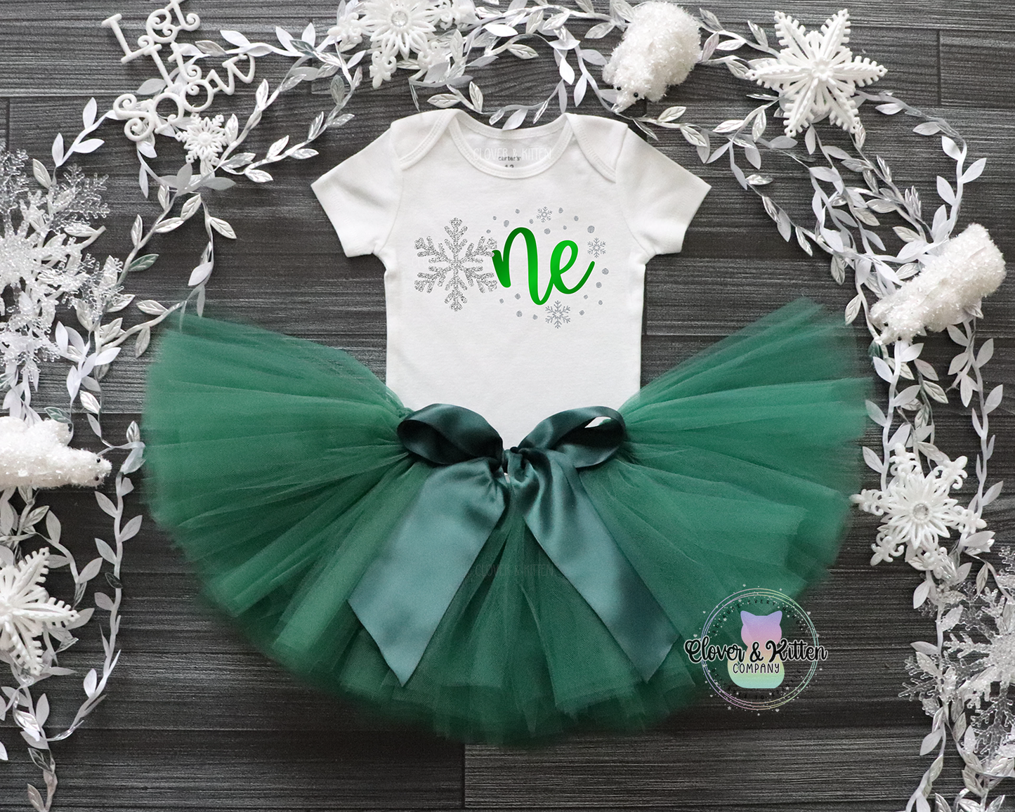 Winter Snowflake First Birthday Outfit