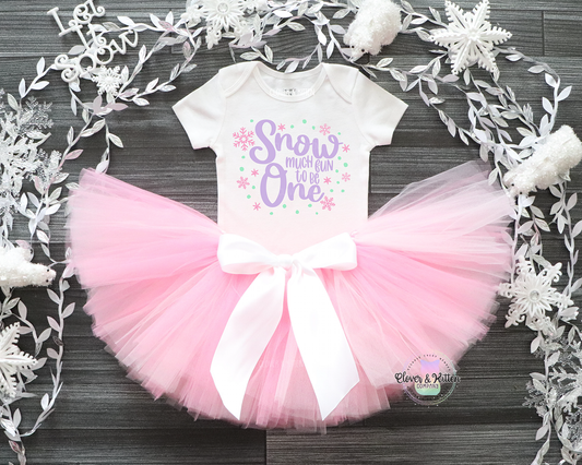 Snow Much Fun To Be One Outfit, Winter First Birthday Outfit, Snowflake Birthday, Pink Gold