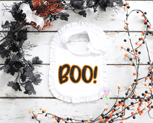 Halloween Bib, BOO Bib, Halloween Outfit, Girls Halloween, Boys Halloween