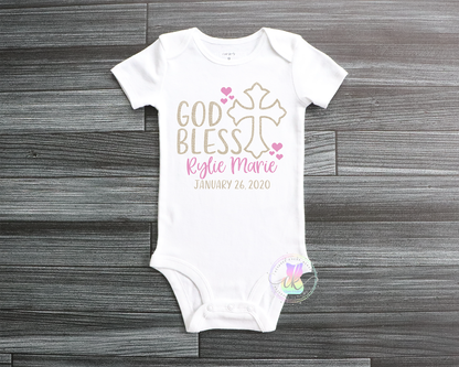 Girls Baptism Outfit, Baby Christening Outfit, Personalized Baptism Outfit