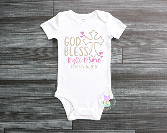 Girls Baptism Outfit, Baby Christening Outfit, Personalized Baptism Outfit