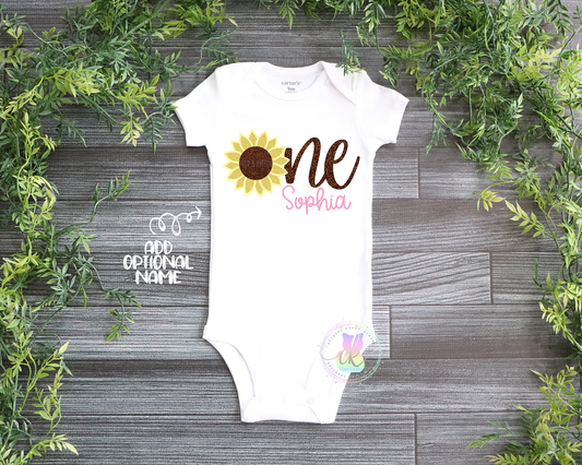 Sunflower First Birthday Outfit