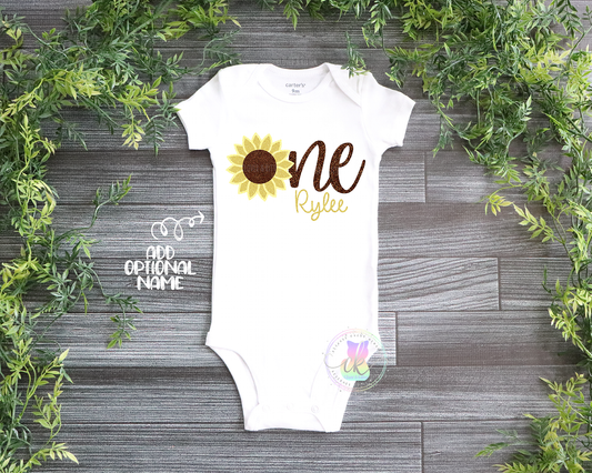 Sunflower First Birthday Outfit