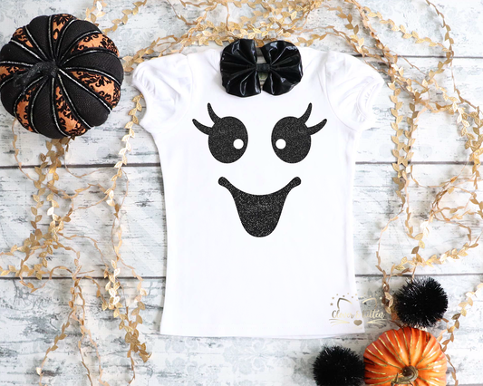 Girls Halloween Ghost Costume, Girls Ghost Shirt